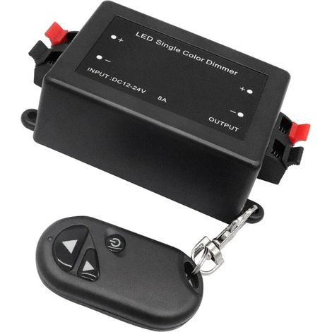 Sollbry 12V kabelloser LED-Dimmer mit Fernbedienung, für alle Arten von dimmbaren LED-Lampen (schwarz) (1/5)