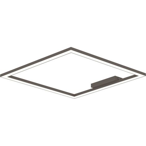 LUMICOM FRAME Plafoniera, STRIP LED, 46W/m, 4000K, metallo, tortora lucido, L60cm (1/2)