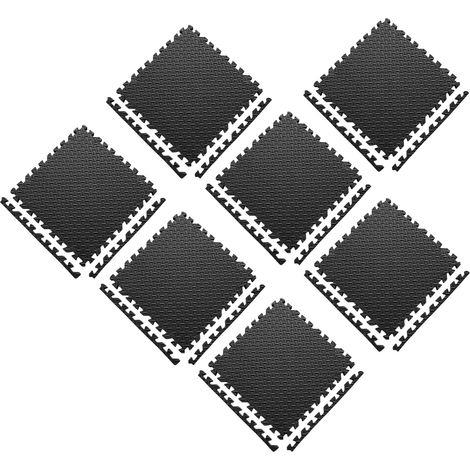 Alfombra De Juego Para Bebes - Panel De Espuma EVA Conectable 30 X 30 X 1 Cm - Negro - Set De 7 Piezas (1/5)