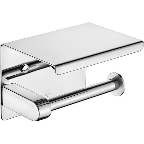 Toilettenpapierhalter, Wandmontage, Toilettenpapierhalter, Toilettenpapierhalter aus Edelstahl 304, Installation mit Schrauben oder 3M-Selbstkleber, Silber