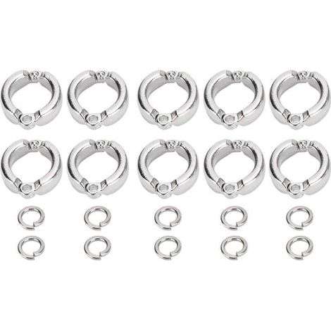10 pièces Anneau de pied perroquet, ouvert facilement, alliage résistant, pour bracelets d'identification, oiseaux domestiques