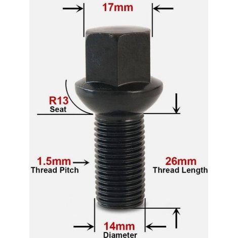 Suitable for Volkswagen Skoda Kodiaq Octavia Superb M14X1.5 tire and wheel bolts (1/4)