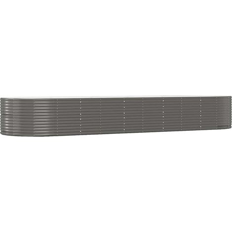Maison Exclusive - Hochbeet Grau 447x140x68 cm Verzinkter Stahl (1/5)