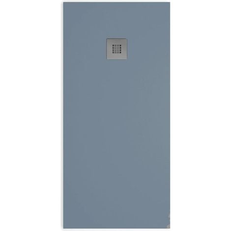 Mineralguss-Duschwanne extra flach MADISON Schieferoptik ANTHRAZIT 70x70 cm