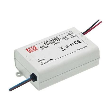 Driver LED Mean Well apv-35-24 36W 24 V DC