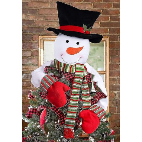 Décoration de sapin de Noël Bonhomme de neige câlin - Ornements pour une fête féérique sur le thème de l'hiver (1/2)