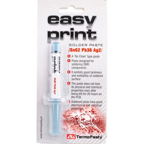 Blow Easy Print Sn62 Pb36 Ag2 pasta saldante 1,4 ml senza colore