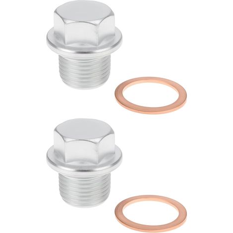 Lot de 2 Bouchons de Vidange Huile Magnétiques avec Joints (3924147 Et 3920773) M18 X 1,5 X 12 Compatible avec 12 V Moteurs (1/5)