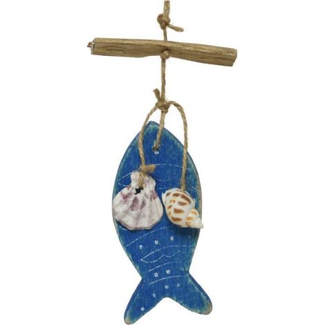 Decoro pesce in legno