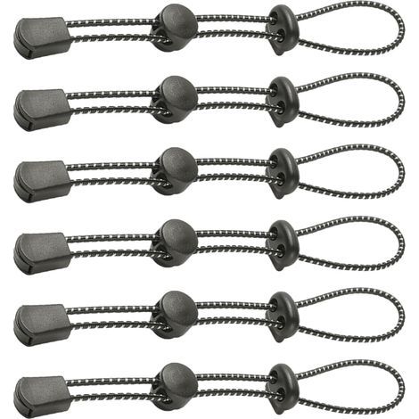 6 Pièces Cordon élastique, Cordon De Fixation pour Bâtons De Trekking, Cordon élastique Ajustable, Accessoires De Randonnée, Accessoires De Randonnée, Convient Aux Vêtements De Randonnée, Noir (1/5)