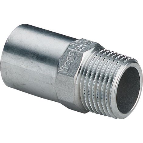 Viega Sanpress Inox Einsteckstück 436780 54mmxR 2, Stahl nichtrostend, Mehrkant (1/3)