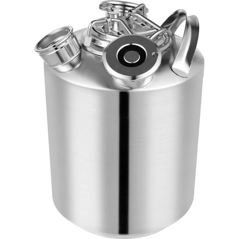 Cubo de limpieza de acero inoxidable, capacidad de 10 L, multiusos, incluye boquillas para bidones tipo A y tipo S. (1/5)