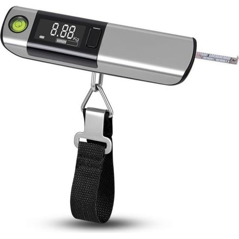Pèse Bagage Électronique, Balance Numérique Portable Max 50Kg/110Lb(LB,g,Oz,kg) avec Fonction Tare und Écran LCD Rétroéclairé, Pèse Valise de Voyage Peson de Voyage