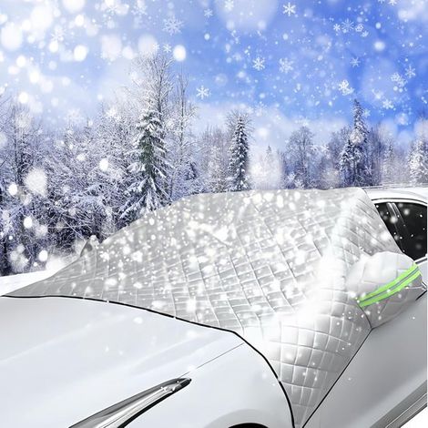 Windschutzscheibenabdeckung – Hagelschutzhülle – Wetterschutz – Dreilagiges Material – 230 x 148 cm – Silber (1/5)