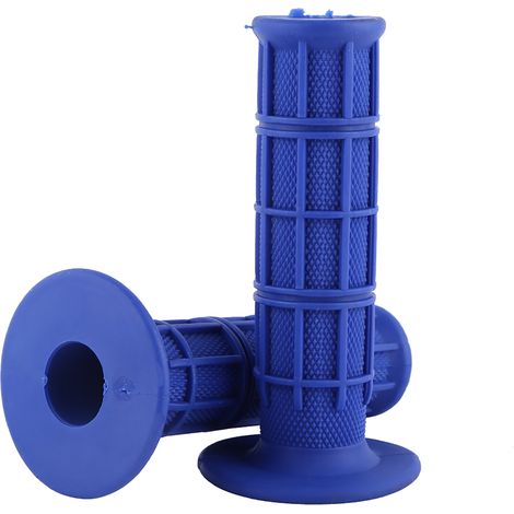 Poignées de guidon moto universelles en silicone bleu - 1 paire, 22/25mm (7/8") (1/4)