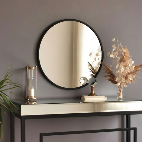 Miroir rond noir Ø60 cm - style moderne CODY (1/5)