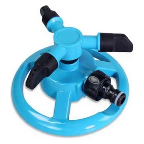 Tête d'arrosage de jardin, tête d'arrosage rotative automatique, outil d'irrigation de jardin (bleu) (1/4)
