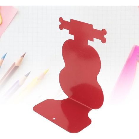 SURENHAP Bookends - Modern metal design - 4 non-slip pads - Multifunctional (1/4)