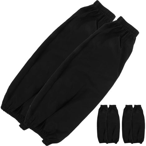 Surmanches en Cuir Pu Noir, Lot de 3 Paires, Faciles à Nettoyer Couleur Aléatoire (1/5)