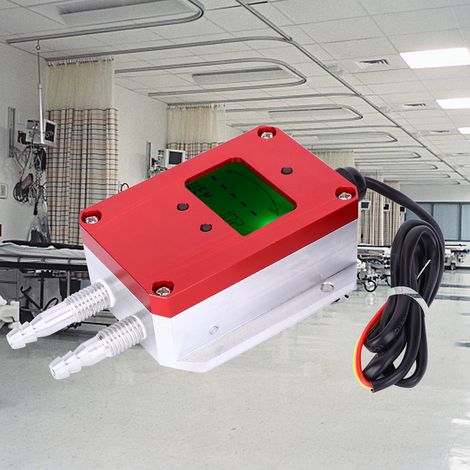 Transmetteur d'air numérique intelligent LCD, capteur de pression d'air, 24 V CC, 4-20 mA, pour la ventilation des salles de soins, 0-500 Pa (1/5)