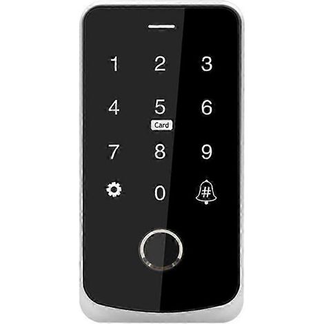 Clavier de contrôle d'accès avec télécommande Bluetooth, carte RFID IC M1 et empreinte digitale (TF9-argent). (1/5)