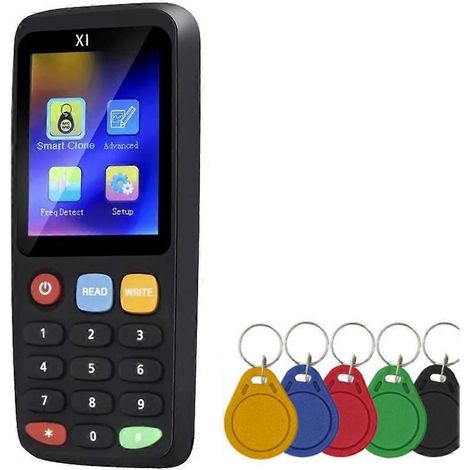 Décodeur/lecteur/enregistreur NFC RFID X7 + copieur de porte-clés porte-clés 5 UID 125 kHz 13,56 MHz, clonage de badges et jetons