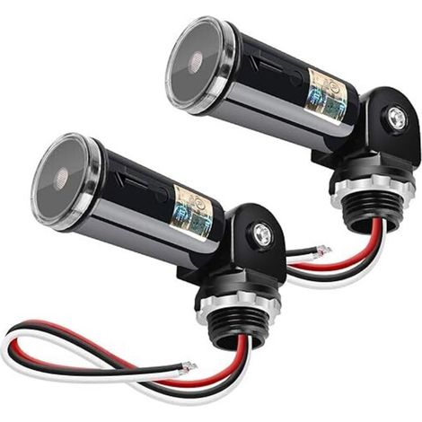 2PCS Commutateur de capteur de cellule photoélectrique du crépuscule à l'aube,interrupteur photoélectrique,cellule photoélectrique étanche IP65 pour lumières extérieures 110V 120V 220V 240V (1/5)