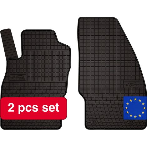 Tapis de voiture en caoutchouc, ajustement sur mesure pour Opel Corsa E, design durable, noir (1/5)