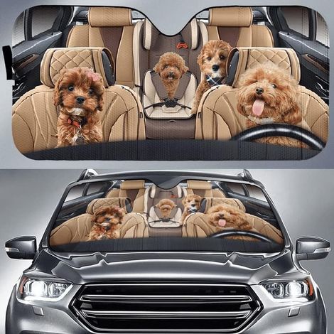 Pare-soleil pour pare-brise de voiture chien, motif Bull Terrier