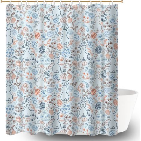 Rideau polyester pour douche 180x180 tissu respirant rideau imperméable pour optimiser un petit espace (1/5)