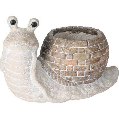 Statua decorativa in poliresina Lumaca porta vaso da esterno per giardino -20 cm (1/2)