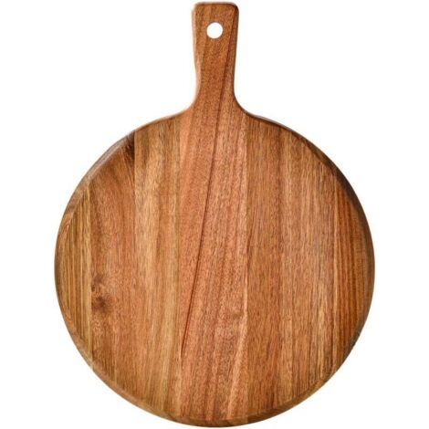 QORVA-Planche à apéritif en hêtre - Planche à tapas - Planche de service ronde - Planche à pizza - Bois massif - Bol de salle à manger en bois naturel