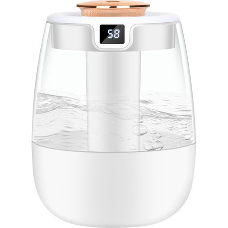 Humidificador de aire de 2,2 L con pantalla inteligente de humedad, ultrasilencioso (20 dB), minihumidificador con luz LED y apagado automático. (1/5)