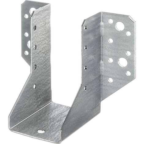 Sabot de charpente type A 50 x 105 mm – Acier galvanisé sendzimir – Fixation 4 trous Ø 9 mm – Pour poutres en bois dur –