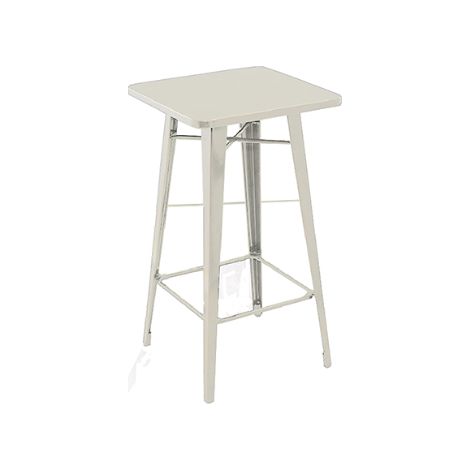 Tavolo 60x60 cm in lamiera galvanizzata, colore silver MALIGI HOME MG/ZENZERO Silver