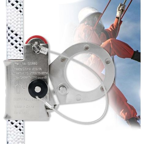 Fangseil, automatischer, energieabsorbierender Absturzschutz, verwendbar mit 5/8" - 3/4" Rettungsseilen, automatisches Verriegelungssystem, ANSI/OSHA-konform (1/5)