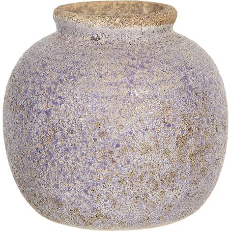 Petit Vase en Céramique Violet 8 cm Cache-pot pour Fleurs et Plantes d'Intérieur - PANGIVO (1/3)