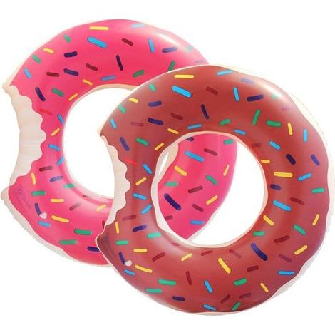 BelleRise - Zwei 80 cm große, donut-förmige Pool-Schwimmtiere, geeignet für Kinder und Erwachsene, aus aufblasbarem PVC. (1/5)