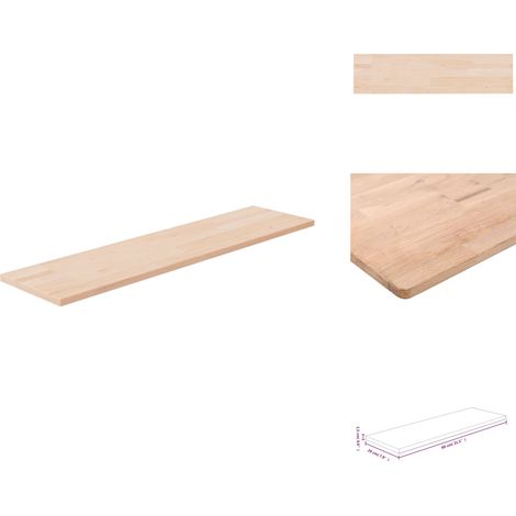 Panneau d'étagère 80x20x1,5 cm Bois de chêne massif non traité - Etagere Murale - Étagère Bois Chêne - Rangement Mural - Décoration Murale - Meuble Rustique (1/4)