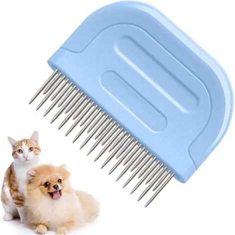 MINKUROW Peine Antipulgas Para Perros Y Gatos, Dientes Densos Con Delicadas Puntas Redondeadas, Para Mascotas De Pelo Corto Y Mediano, Herramienta De Limpieza De Cepillos Para Mascotas (Peine De Aguja (1/5)