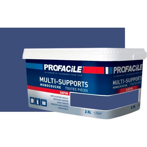 Peinture intérieure multi-supports, satin, murs, plafonds, boiseries, radiateurs, sans odeur, plusieurs teintes PROFACILE 464F75 2.5 litres