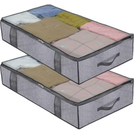 Ecleanfy - Boîte de rangement sous le lit (lot de 2) (1/5)
