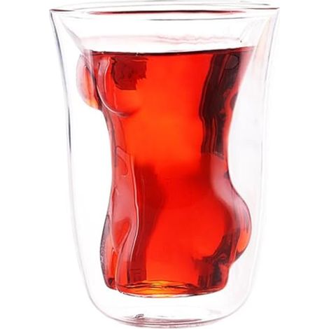 Verre à bière en forme de corps – Gobelets en verre, verrerie transparente sexy Verres transparents résistants à la chaleur, verres à champagne pour femme, soirée de nuit, bar, cocktails, vin et jus (1/5)
