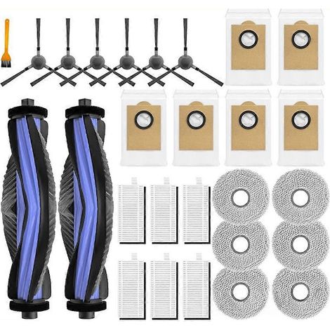 Accessoires pour aspirateur robot Lefant M3/M3 MAX/M3L : rouleau principal, brosse latérale, lingette de nettoyage, sac à poussière et filtre HEPA (1/5)