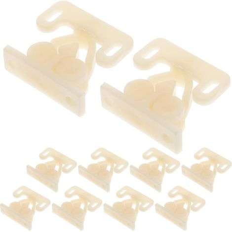 10pcs Loquets à Bille en Plastique pour Porte D'armoire, Faciles à Installer, Compatibles Plupart des Surfaces, pour Meubles et Tiroirs (1/5)