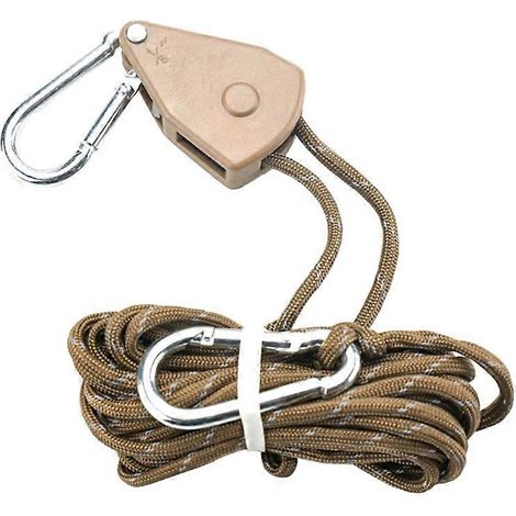 Cordon de suspension à cliquet réglable pour ventilateur de tente, lampe de culture et poulie (1/5)