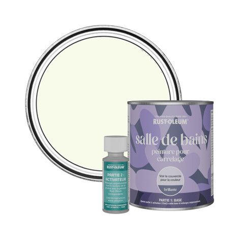 Peinture pour Carrelage de Salle de Bain, Finition Brillante - Fleur de Pommier 750ml (1/3)