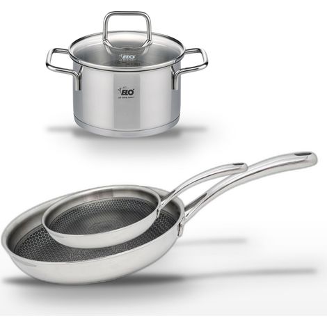 Lot Poêles 24cm & 28cm Elo Relief Evolution avec Faitout 14cm (1/5)