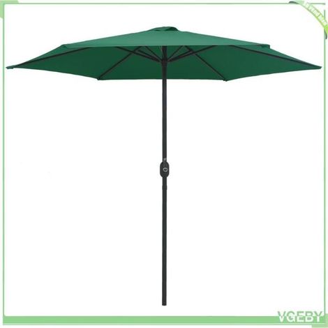 Parasol de jardin - FAFEICY - 47344 - 270x246 cm - Vert - Mât aluminium - 6 nervures acier - Anti-UV (1/5)