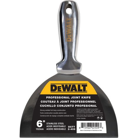 DeWALT PROFI Spachtel ganz aus Edelstahl rostfrei 152mm Malerspachtel 2-406